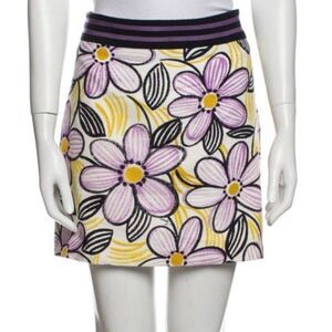 Milly New York Flower Power Large Daisy Print Purple & Yellow 60’s 70’s Style Mi